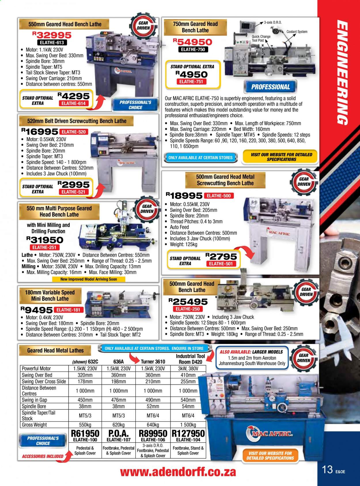 Adendorff Machinery Mart specials. Page 13