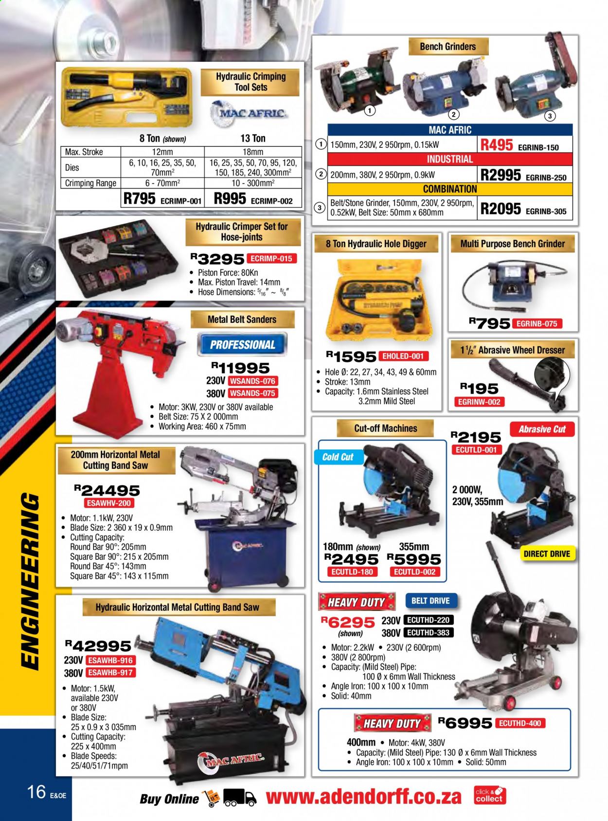Adendorff Machinery Mart specials. Page 16