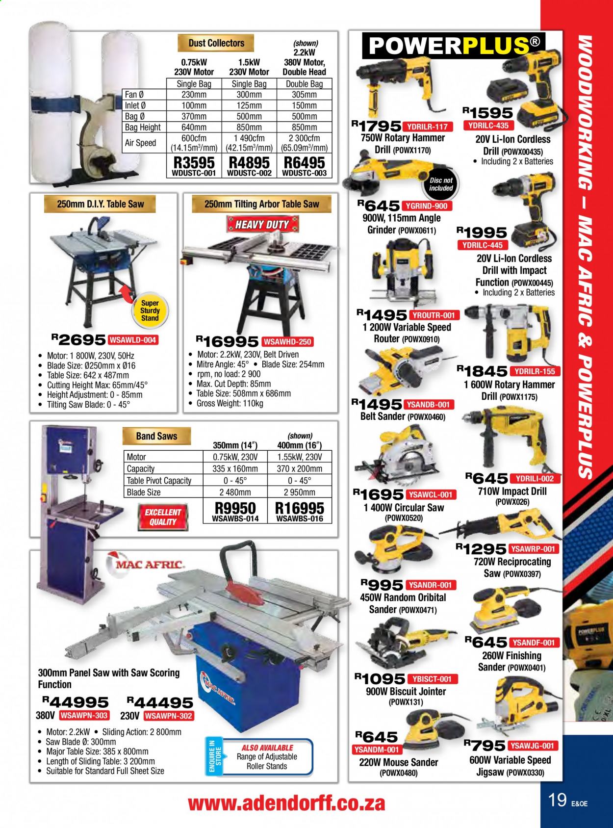 Adendorff Machinery Mart specials. Page 19