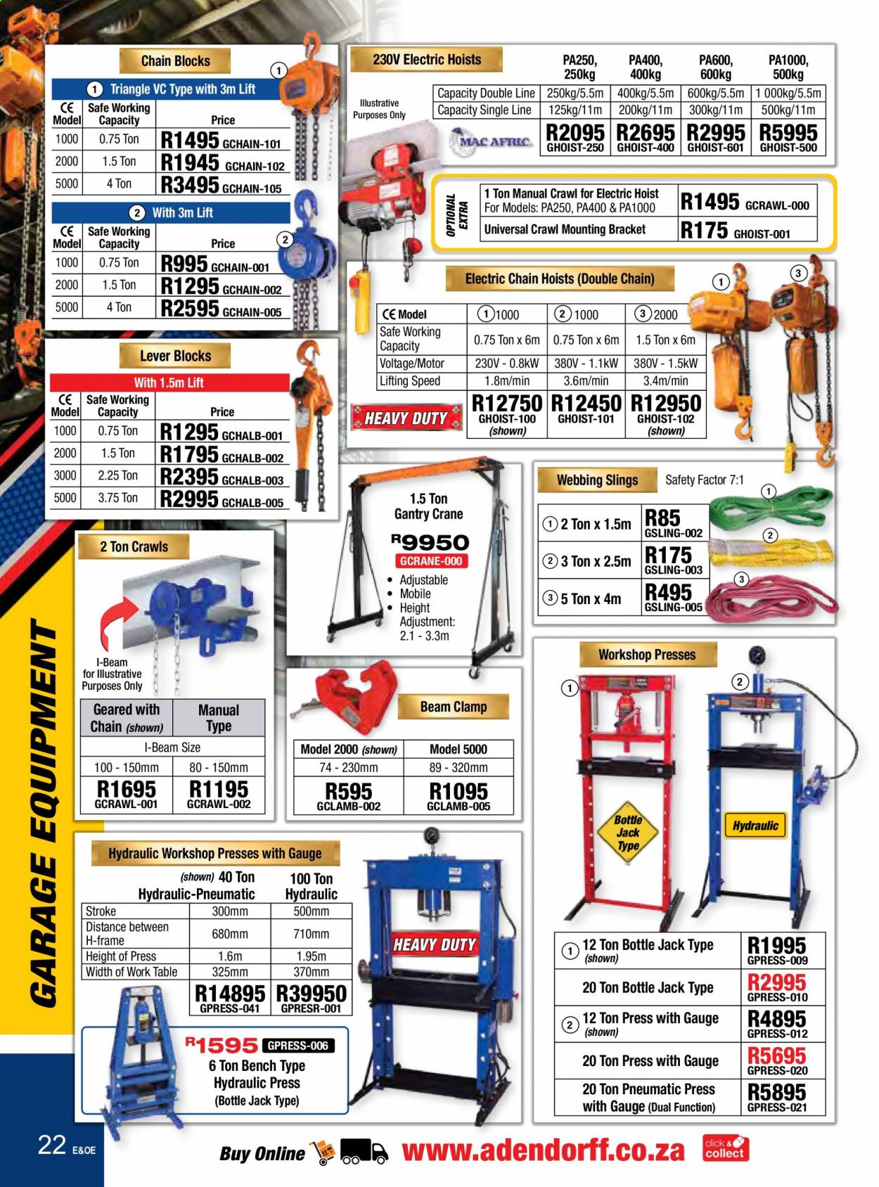 Adendorff Machinery Mart specials. Page 22