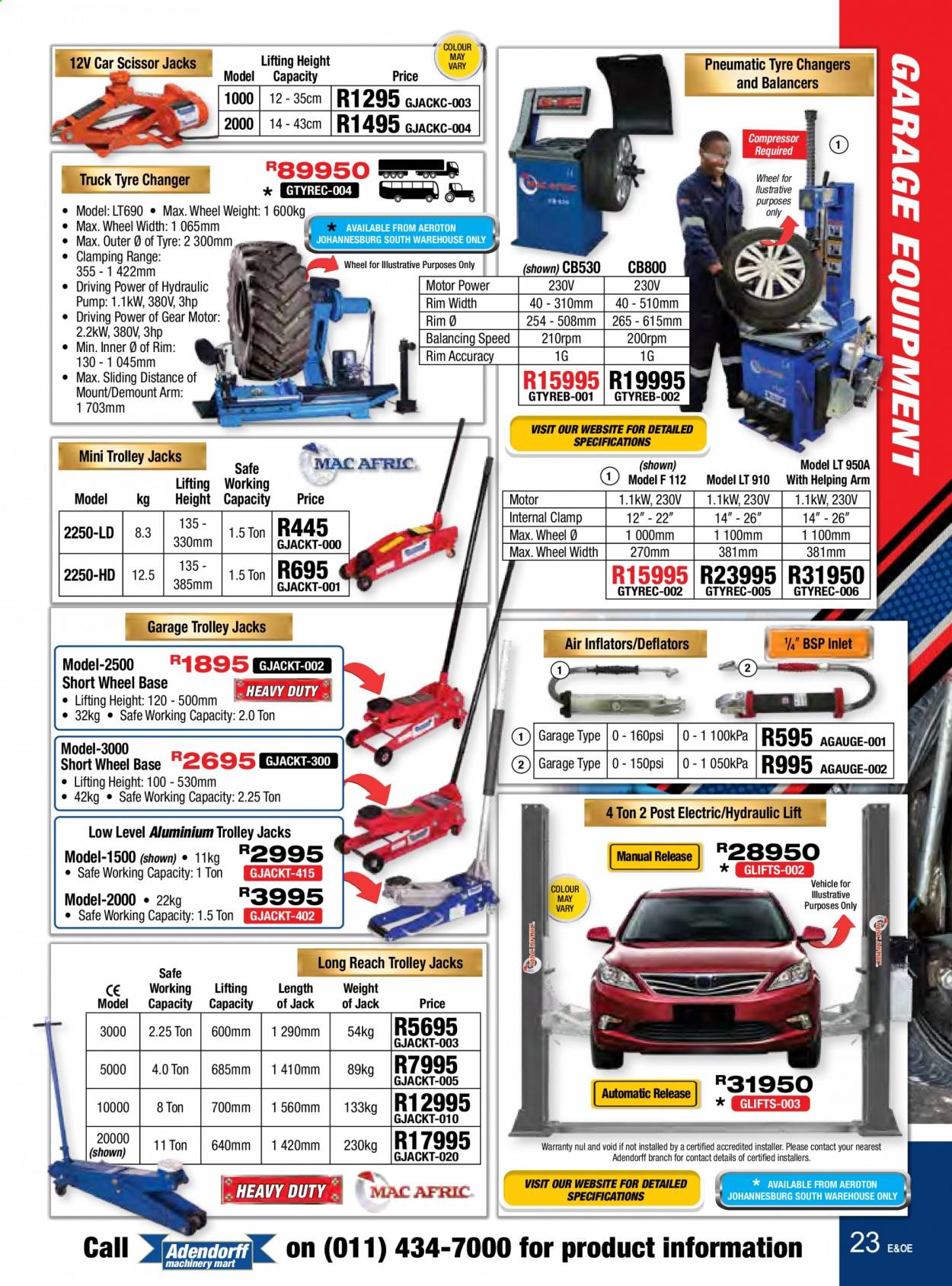 Adendorff Machinery Mart specials. Page 23