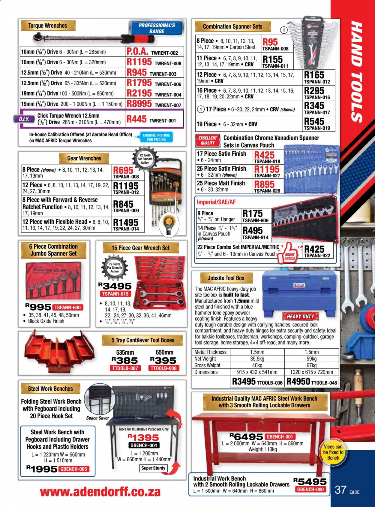 Adendorff Machinery Mart specials. Page 37