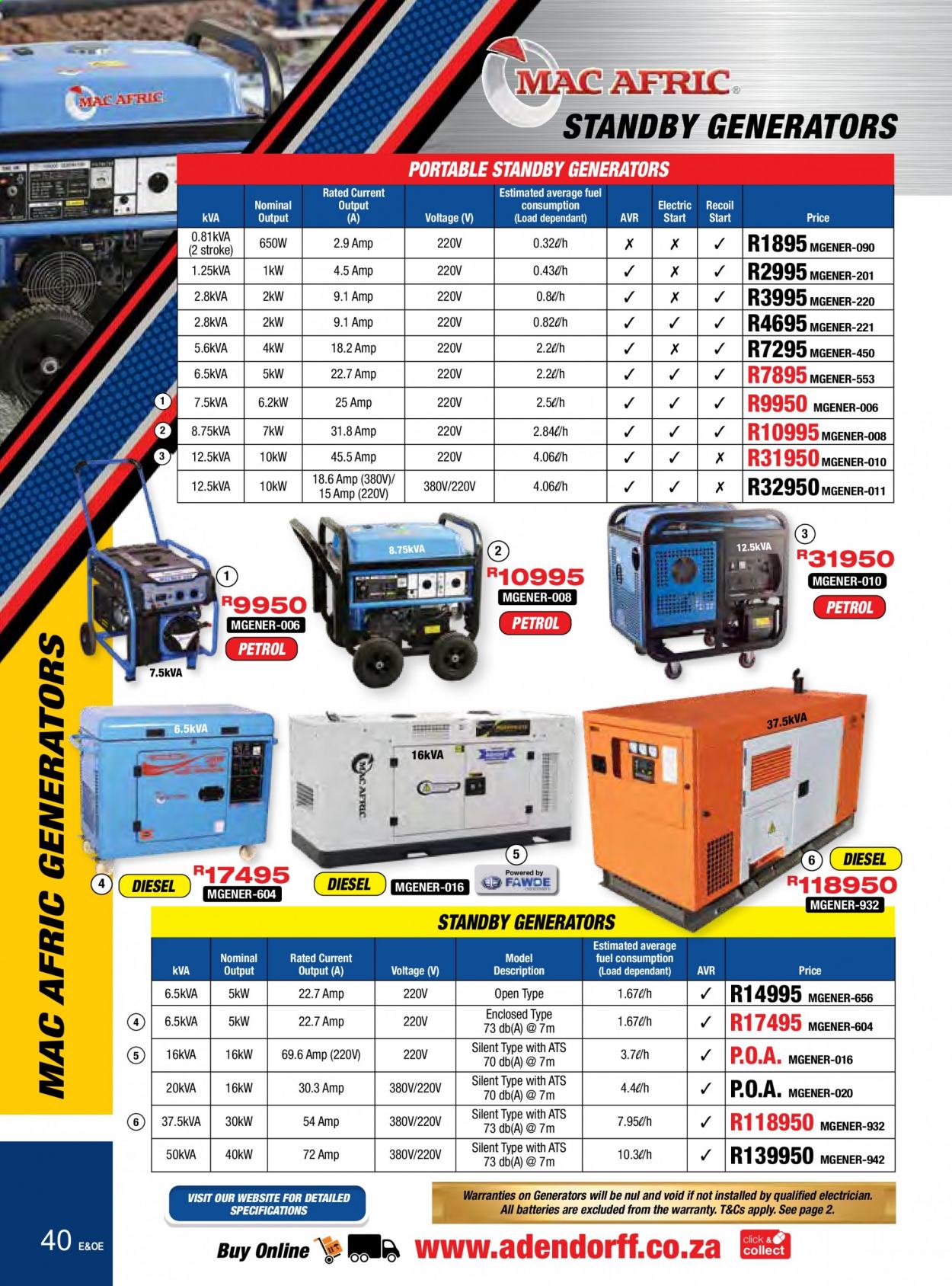 Adendorff Machinery Mart specials. Page 40