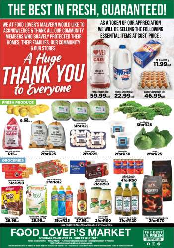 Food Lover's Market catalogue  - 07.21.2021 - 07.25.2021.
