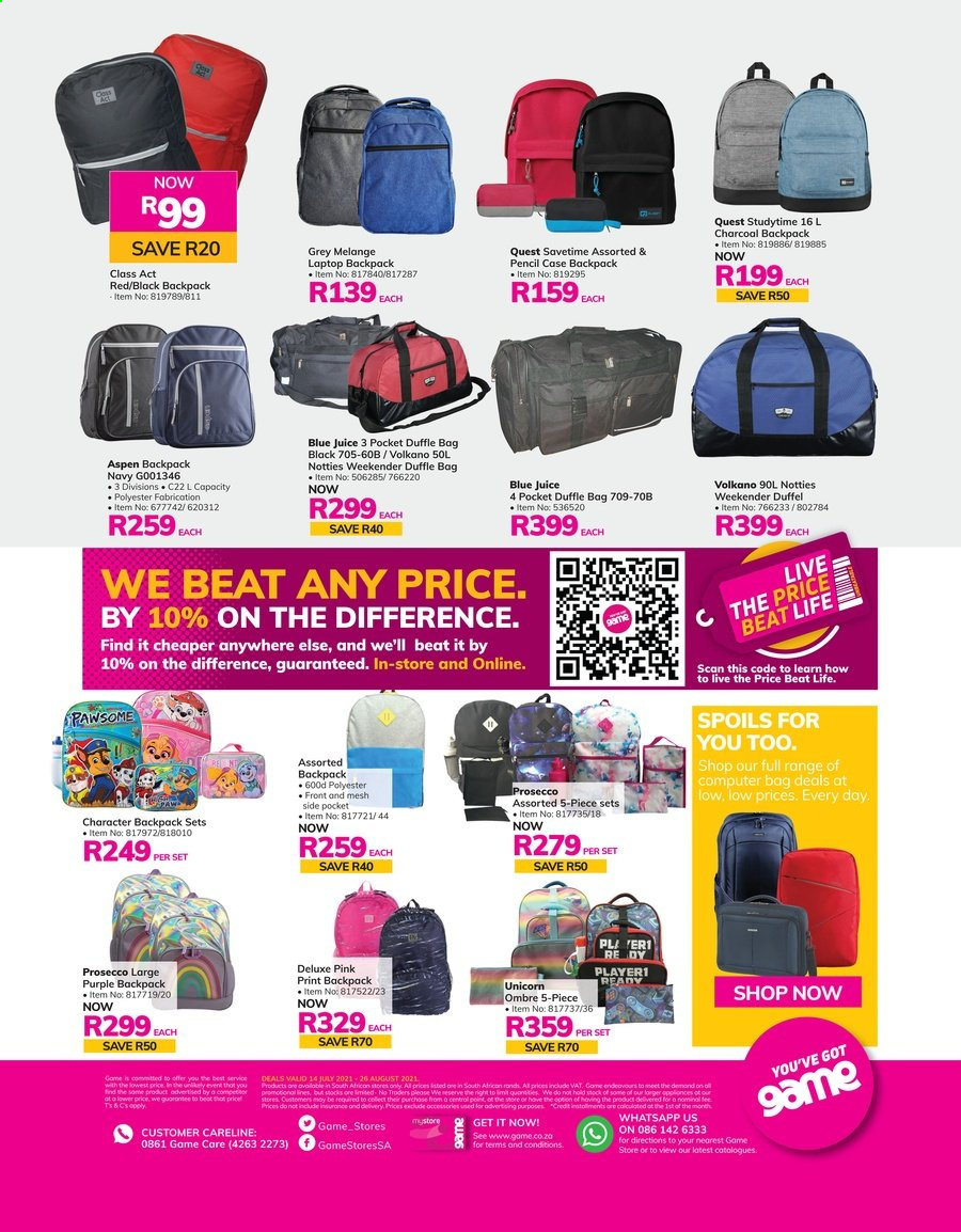 Game specials - 14/07/2021 - 26/08/2021. Page 6