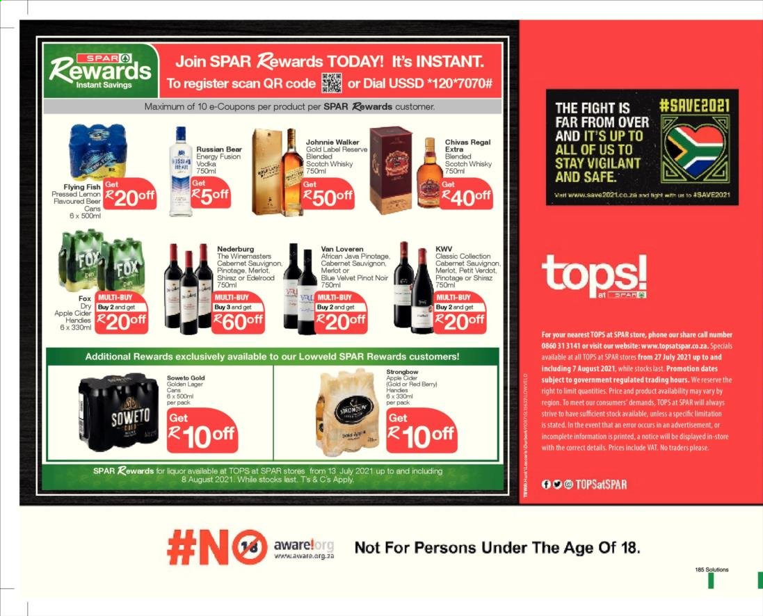 TOPS at SPAR specials - 27/07/2021 - 07/08/2021. Page 8