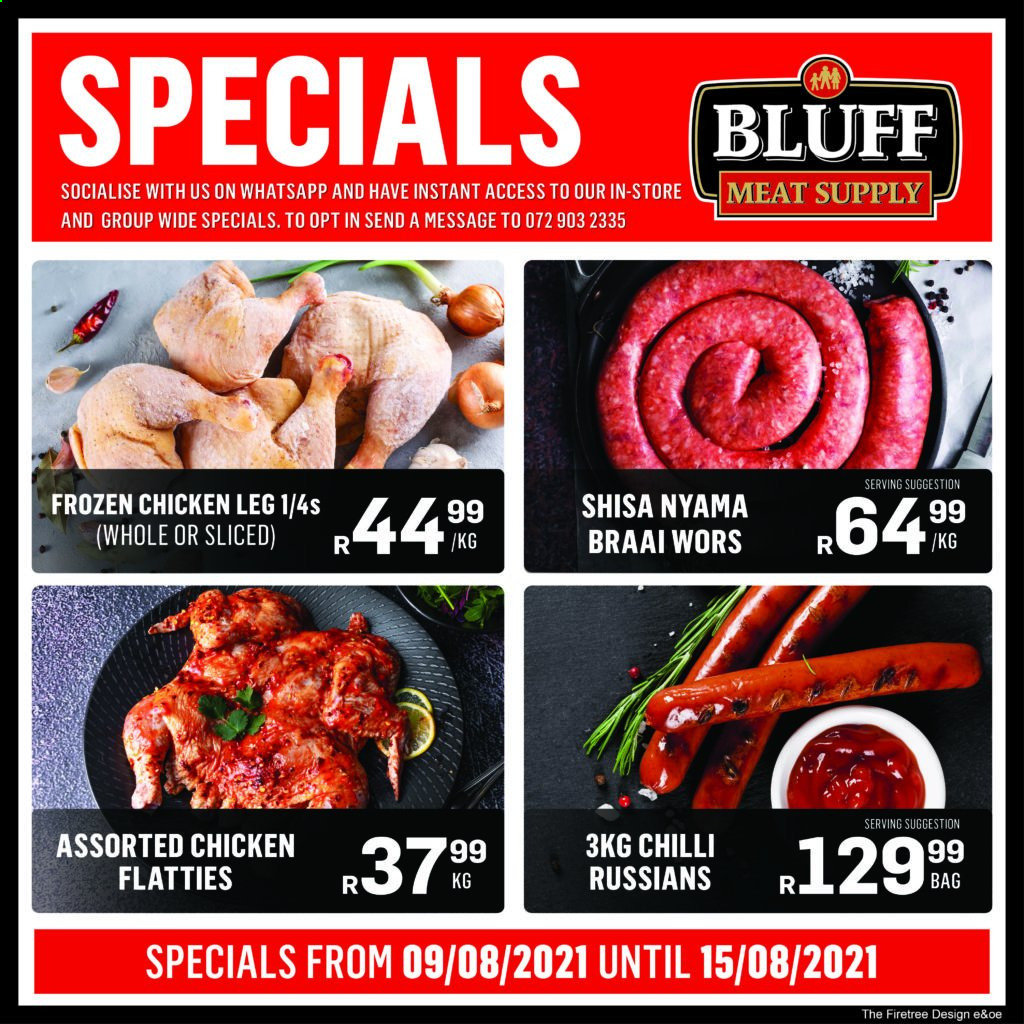 Bluff Meat Supply specials - 09/08/2021 - 15/08/2021. Page 1