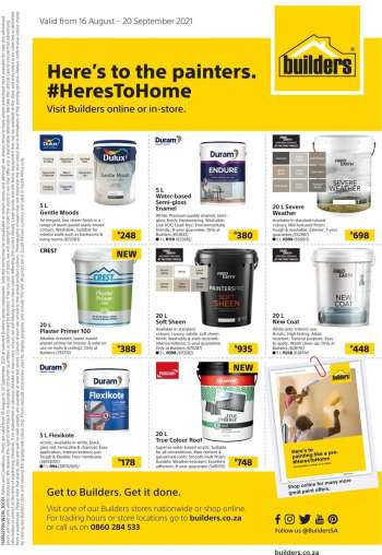 Builders catalogue  - 08.16.2021 - 09.20.2021.