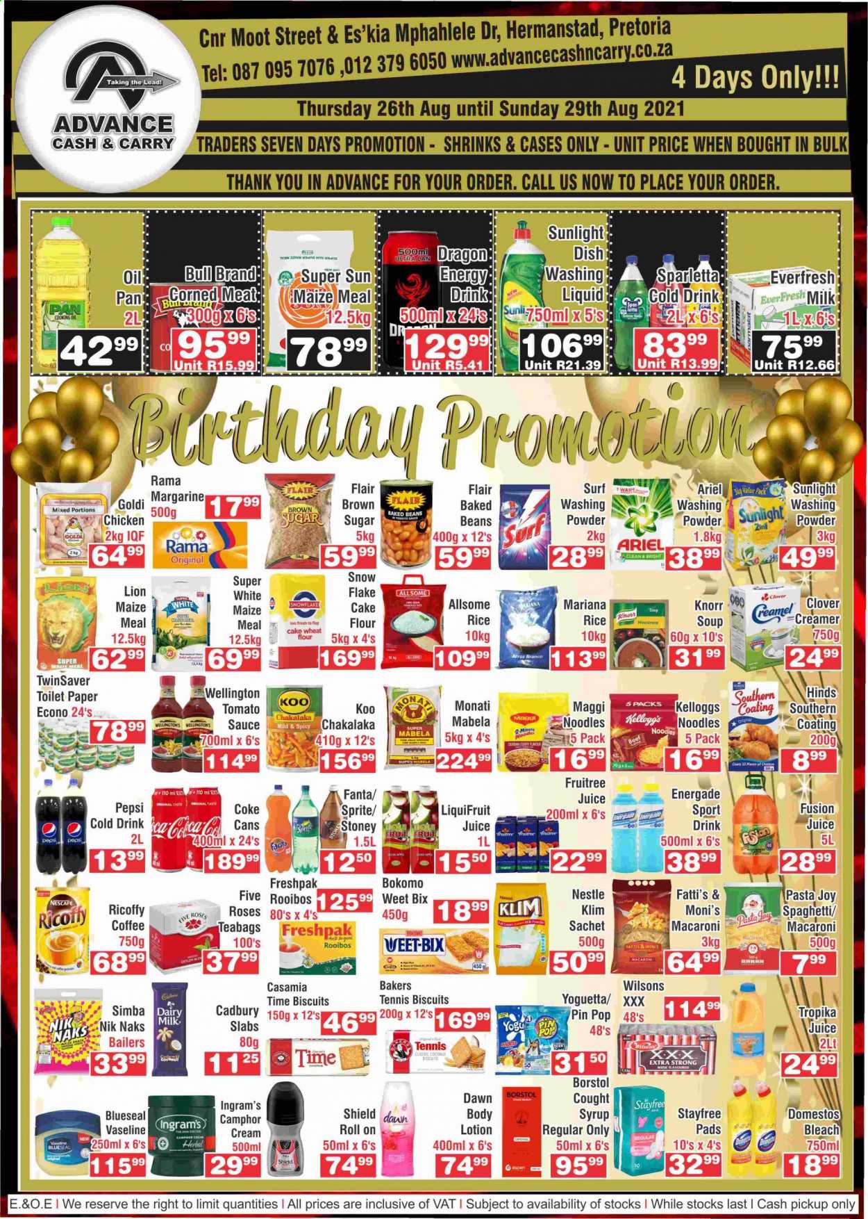 Advance Cash & Carry specials - 26/08/2021 - 29/08/2021. Page 1