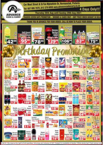 Advance Cash & Carry catalogue  - 08.26.2021 - 08.29.2021.