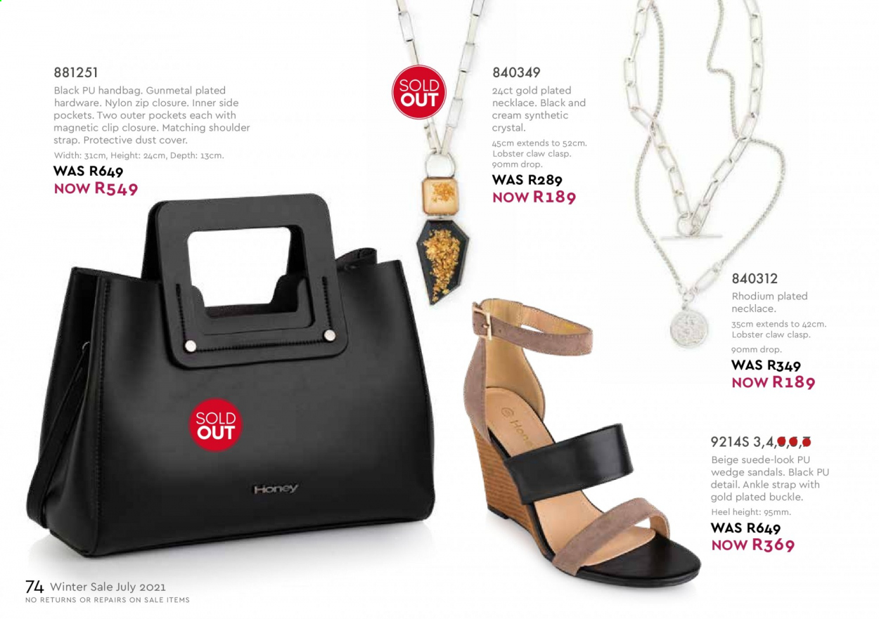 Honey specials. Page 76