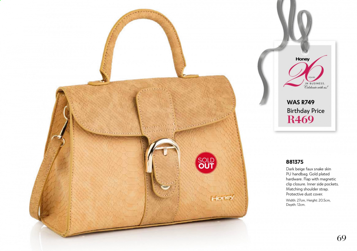 Honey specials. Page 71