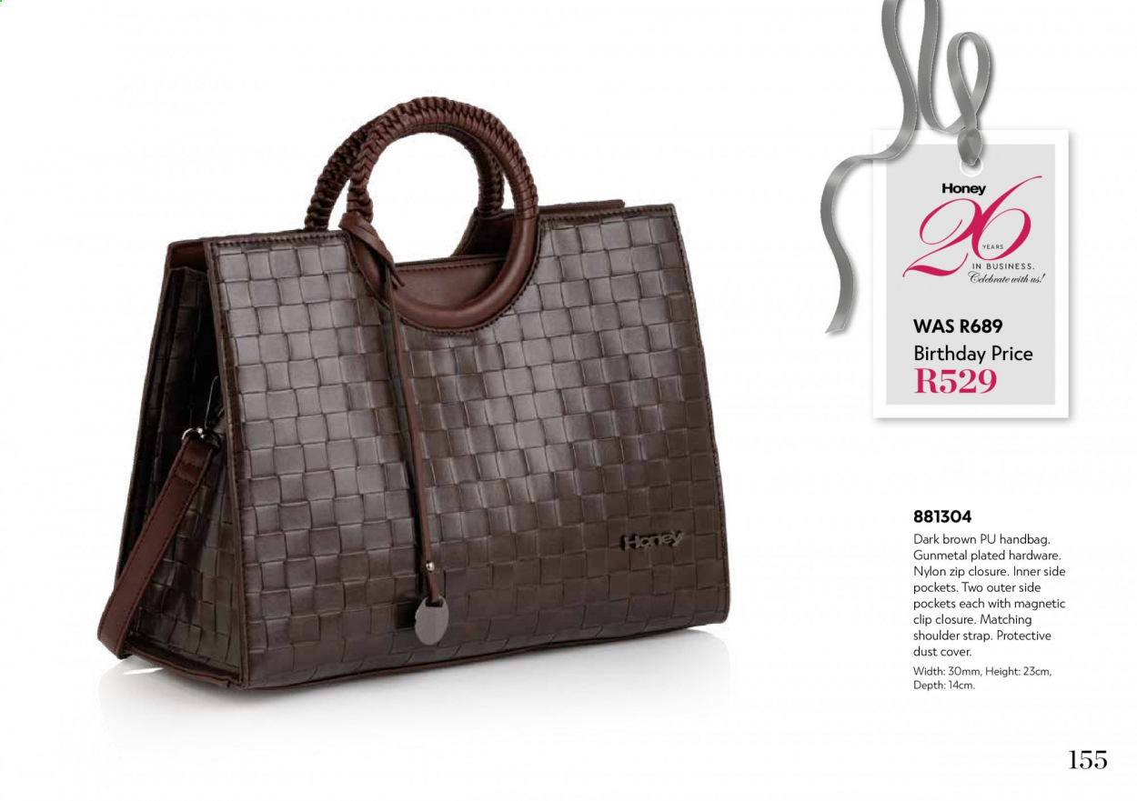Honey specials. Page 157