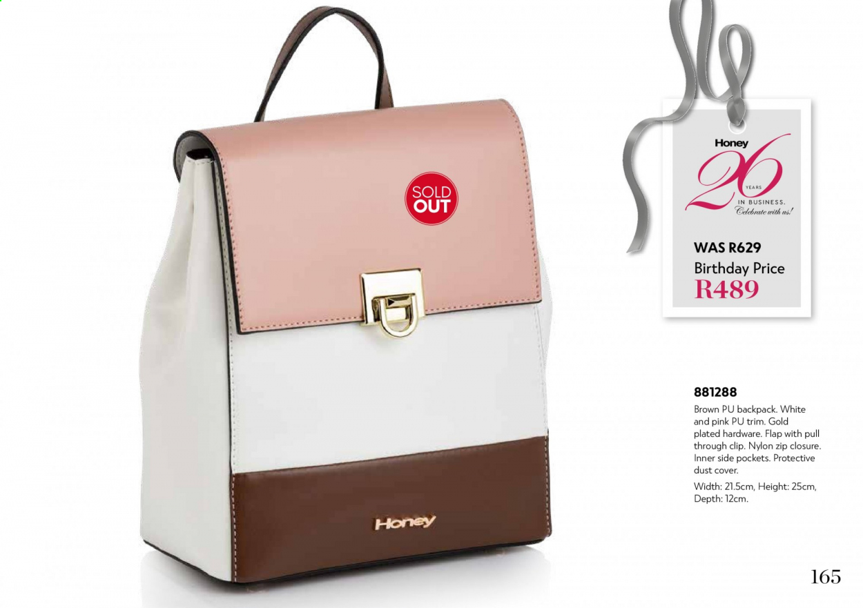 Honey specials. Page 167