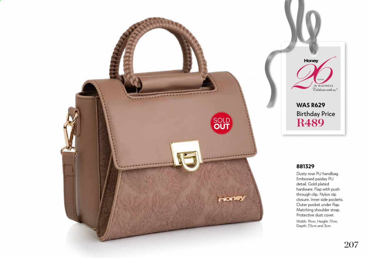 Honey specials. Page 209