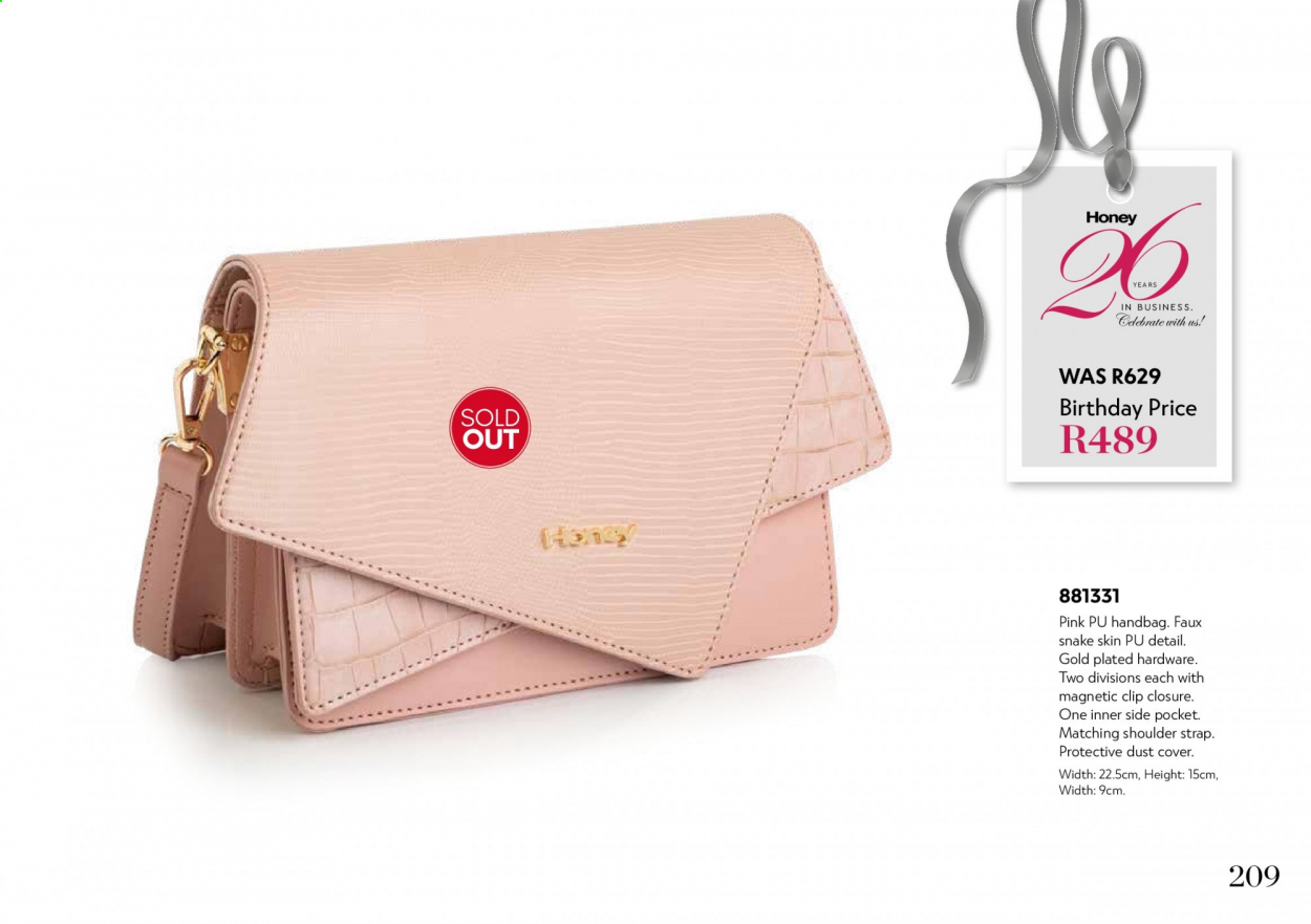 Honey specials. Page 211