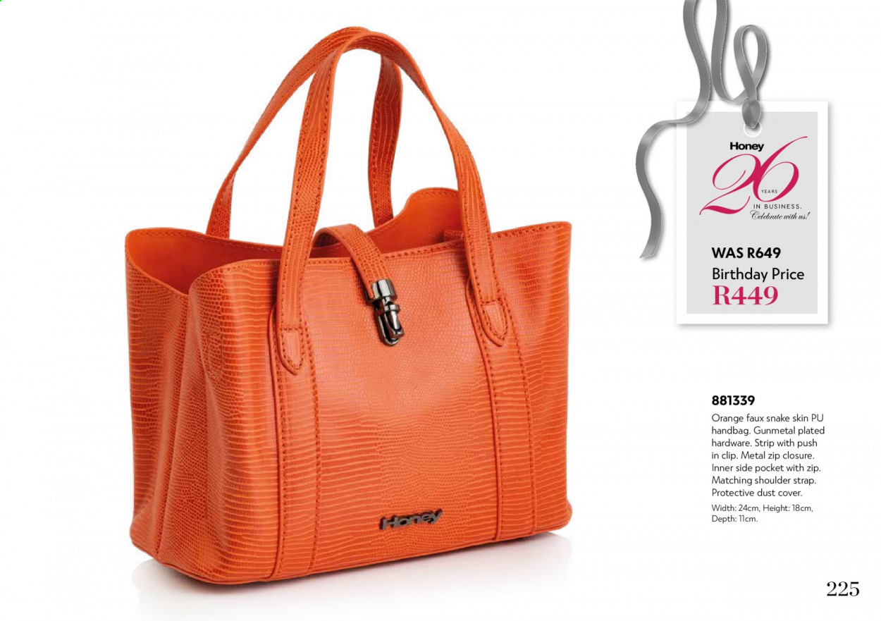 Honey specials. Page 227