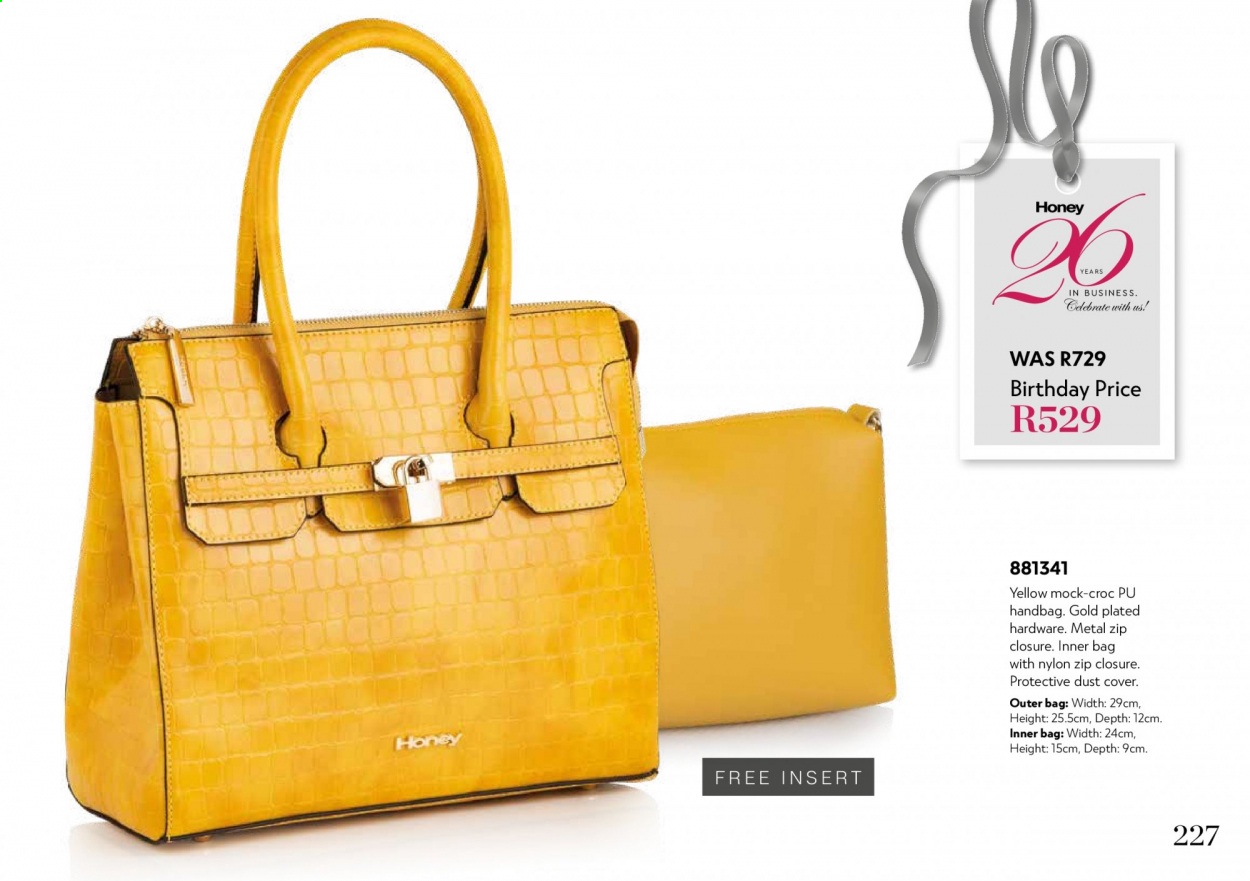 Honey specials. Page 229