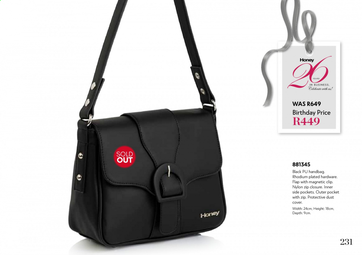 Honey specials. Page 233