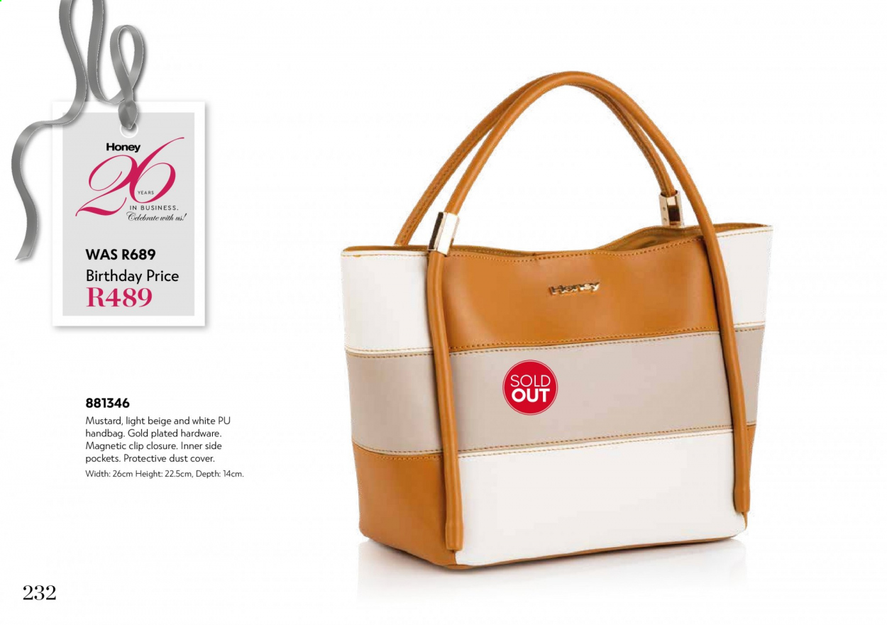 Honey specials. Page 234