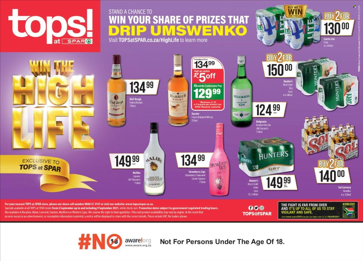 TOPS at SPAR specials - 06/09/2021 - 09/09/2021. Page 1
