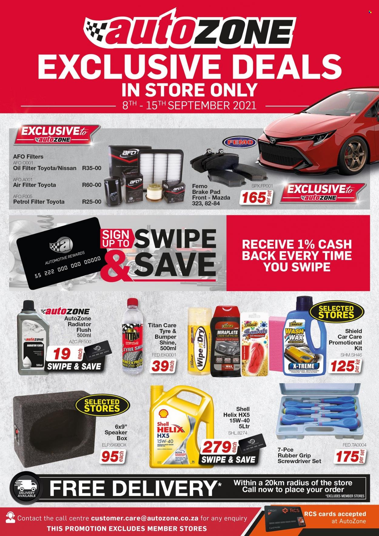 AutoZone specials - 08/09/2021 - 15/09/2021. Page 1