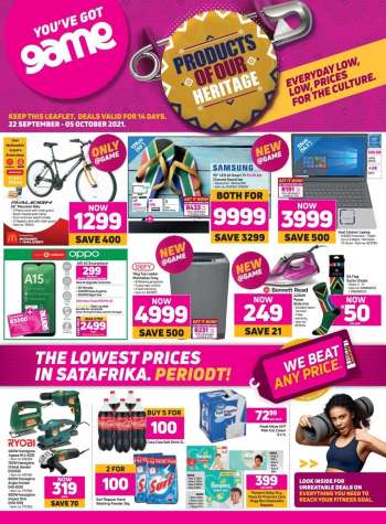 Game catalogue  - 22/09/2021 - 05/10/2021.