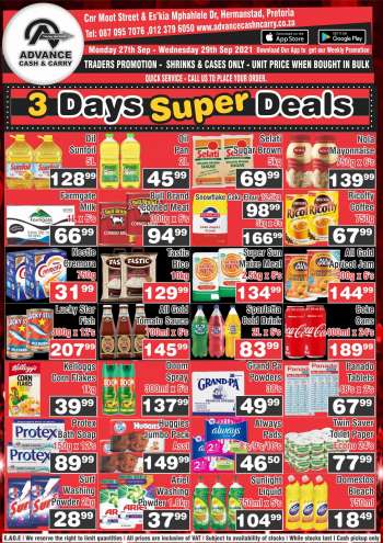 Advance Cash & Carry catalogue  - 27/09/2021 - 29/09/2021.