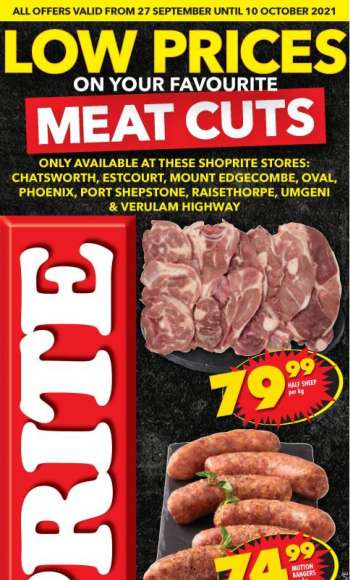 Shoprite catalogue  - 27/09/2021 - 10/10/2021.