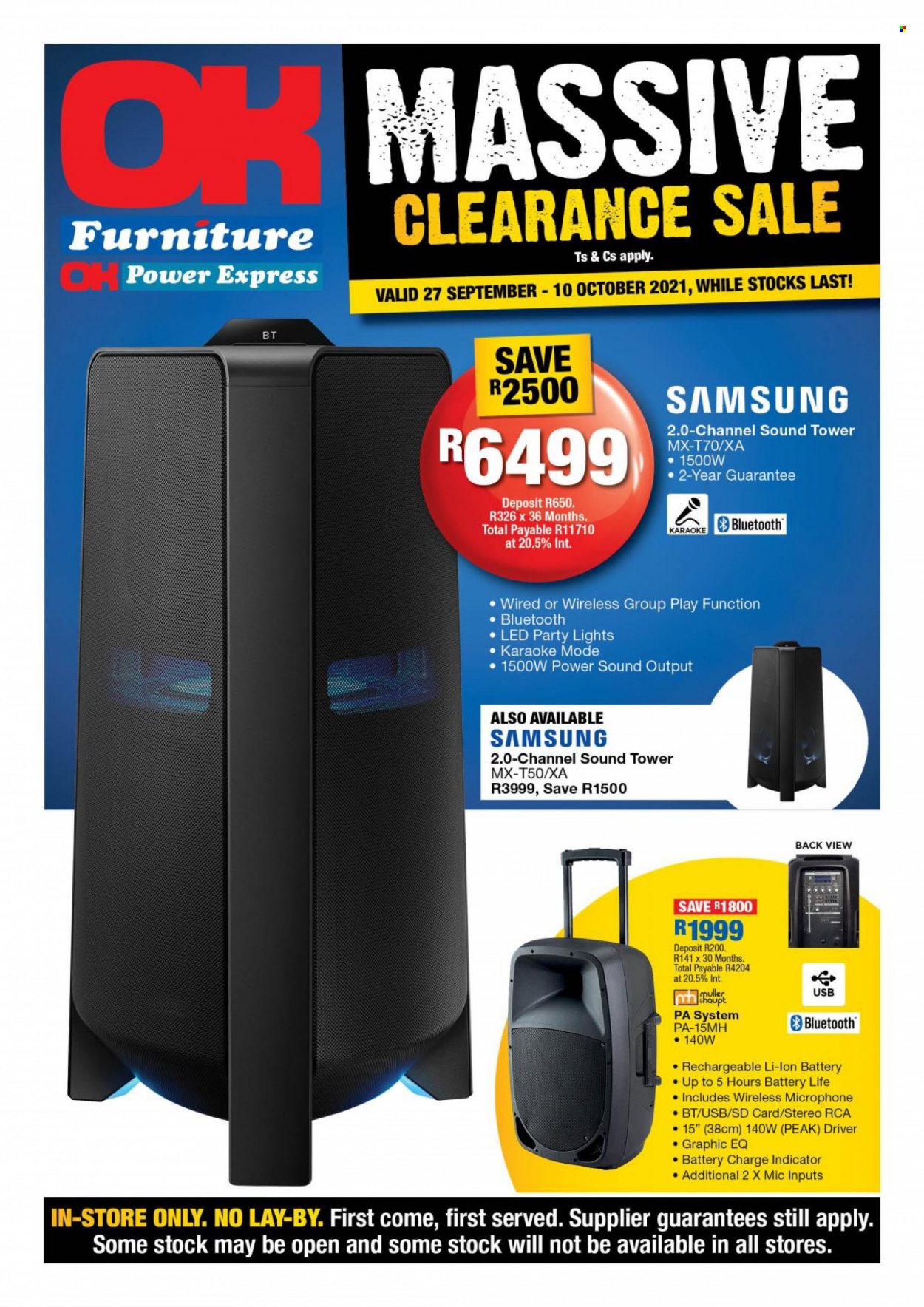 OK Furniture specials - 27/09/2021 - 10/10/2021. Page 1
