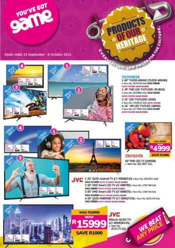 Game catalogue  - 22/09/2021 - 08/10/2021.