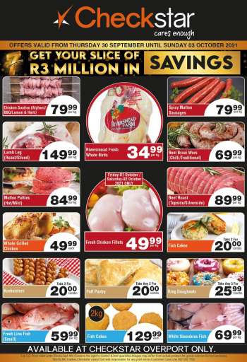 Checkstar catalogue  - 30/09/2021 - 03/10/2021.
