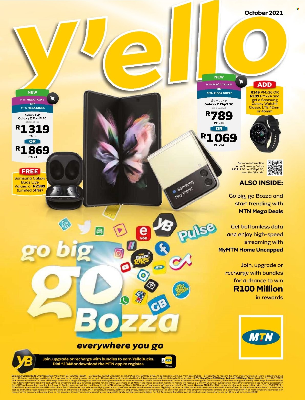 MTN catalogue  - 01/10/2021 - 31/10/2021 - Sales products - Apple, Samsung Galaxy, Samsung. Page 1.