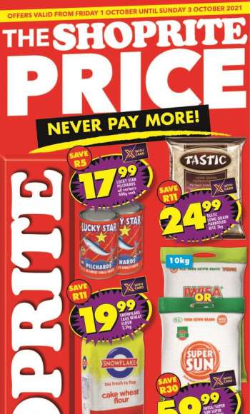 Shoprite catalogue  - 01/10/2021 - 03/10/2021.