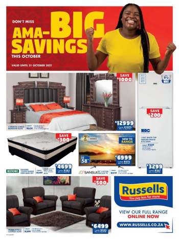 Russells catalogue  - 04/10/2021 - 31/10/2021.