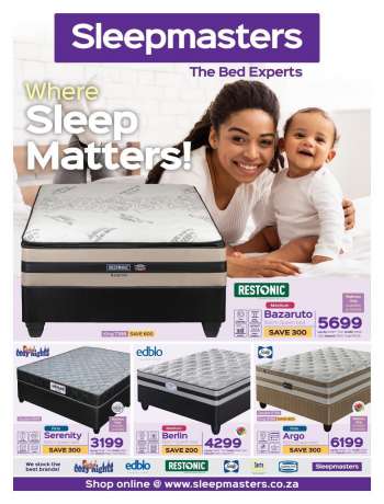 Sleepmasters catalogue  - 04/10/2021 - 31/10/2021.