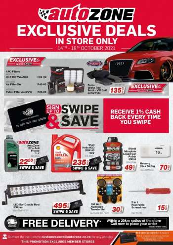 AutoZone catalogue  - 14/10/2021 - 18/10/2021.