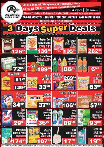 Advance Cash & Carry catalogue  - 18/10/2021 - 20/10/2021.