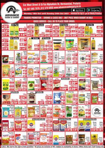 Advance Cash & Carry catalogue  - 18/10/2021 - 24/10/2021.