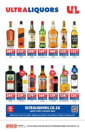 Ultra Liquors catalogue  - 19/10/2021 - 08/11/2021.