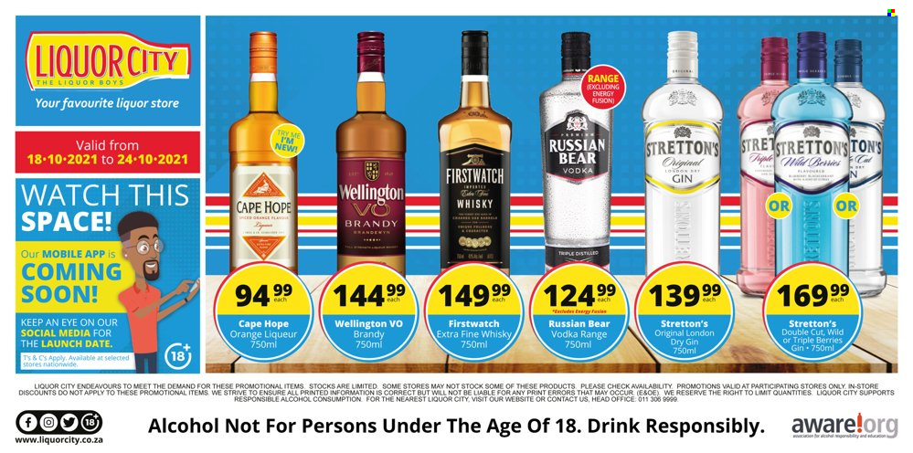 Liquor City specials - 18/10/2021 - 24/10/2021. Page 1