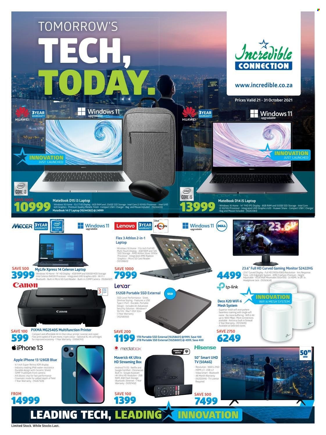 Incredible Connection specials - 21/10/2021 - 31/10/2021. Page 1