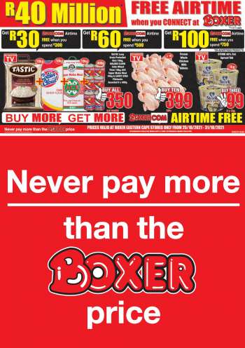 Boxer catalogue  - 25/10/2021 - 31/10/2021.