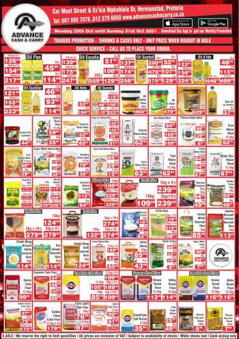 Advance Cash & Carry catalogue  - 25/10/2021 - 31/10/2021.