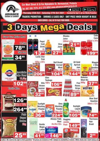 Advance Cash & Carry catalogue  - 25/10/2021 - 27/10/2021.