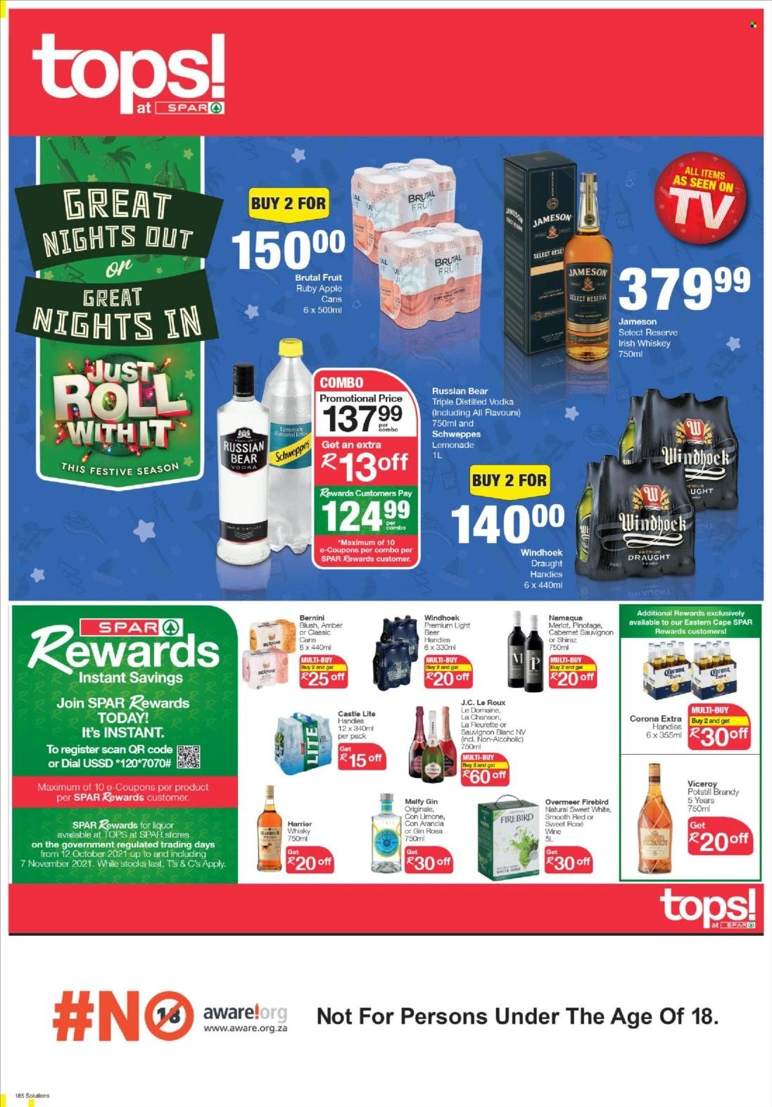 TOPS at SPAR specials - 25/10/2021 - 07/11/2021. Page 1