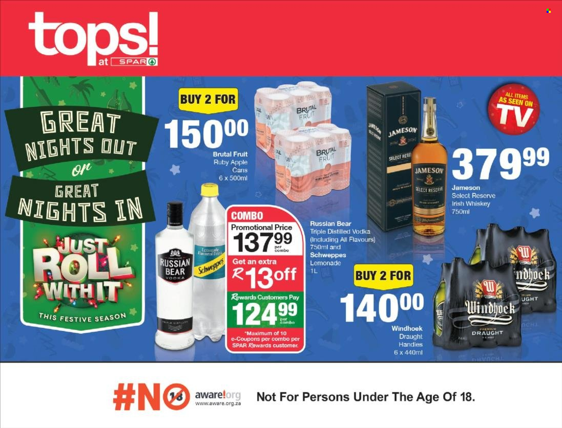 TOPS at SPAR specials - 25/10/2021 - 06/11/2021. Page 1
