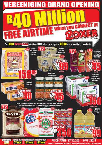Boxer catalogue  - 27/10/2021 - 07/11/2021.