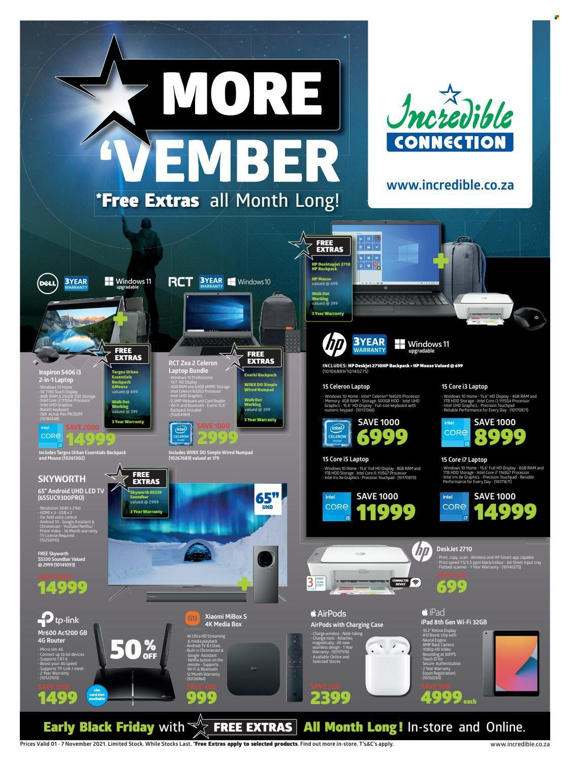 Incredible Connection specials - 01/11/2021 - 07/11/2021. Page 1