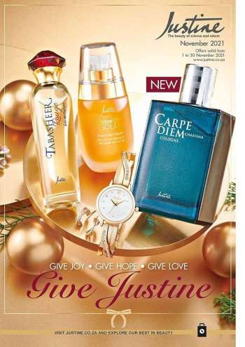 Justine catalogue  - 01/11/2021 - 30/11/2021.